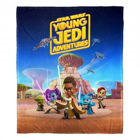 Star Wars Young Jedi Adventures Silk Touch Throw Blanket 50" x 60"